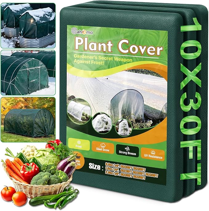 Green Plant Covers Freeze Protection, 10 x 30 ft - 1.5 oz/yd² Frost Cloths for Outdoor Plants, Tree
