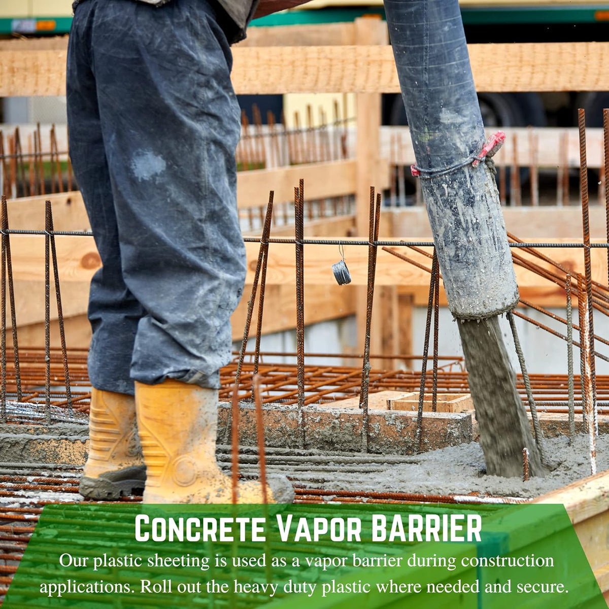 Farm Plastic Supply - Concrete Vapor Barrier - 20 mil - Heavy Duty Plastic Tarp, Polyolefin Vapor