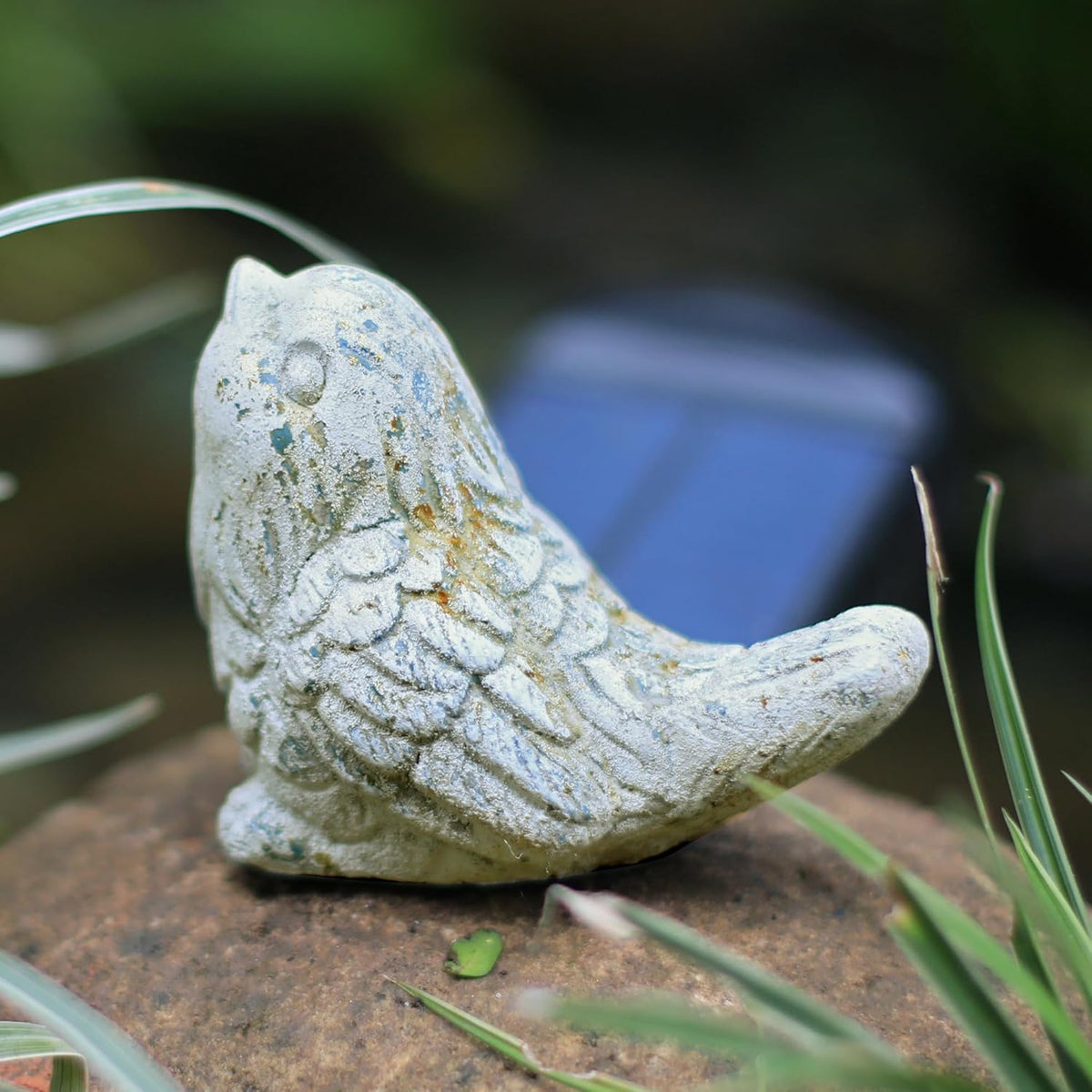 BIG FORTUNE Outdoor Bird Statues Bird Decor Figurines for Home Cement Bird Sculpture for Patio Yard