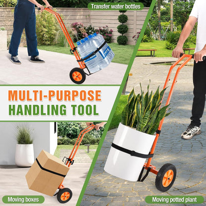 Plant Caddy with Wheels, Heavy Duty Plant Dolly Cart with Adjustable Grabbing Arm and Suction Cups