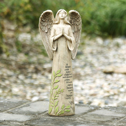 Topadorn Angel Statue Decoration for Garden, Lawn, Home & Patio, Standing Angel Memorial Resin