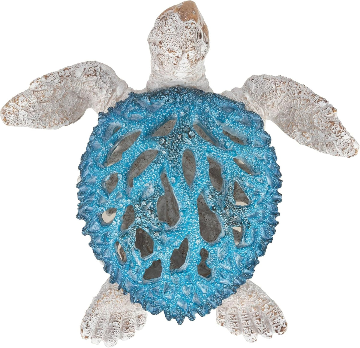 VVGIFTS Ocean Decor Sea Turtle Coral Reef Home Office Decor Sculpture Beach Coastal Tabletop Shelf