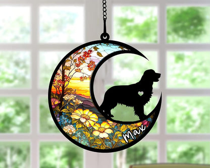 Personalized Dog Memorial, Custom Name Golden Retriever Dog Christmas Ornament with Name, Custom