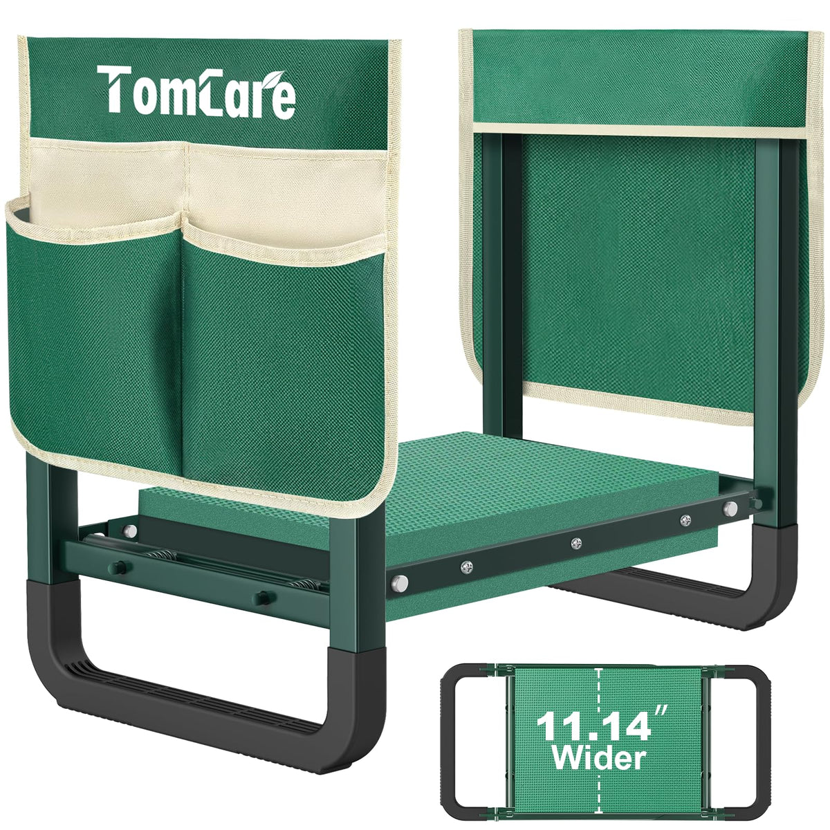 TomCare Garden Kneeler and Seat, 11.14" Kneeling Pad Sturdy Garden Bench