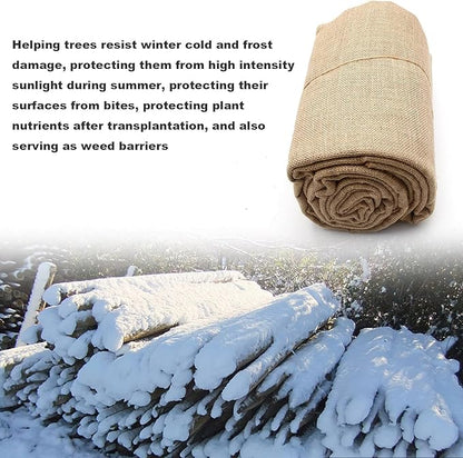 Burlap Plant Cover & Landscape Fabric - 40" x 12ft Roll - Natural Burlap for Weed Barrier, Frost