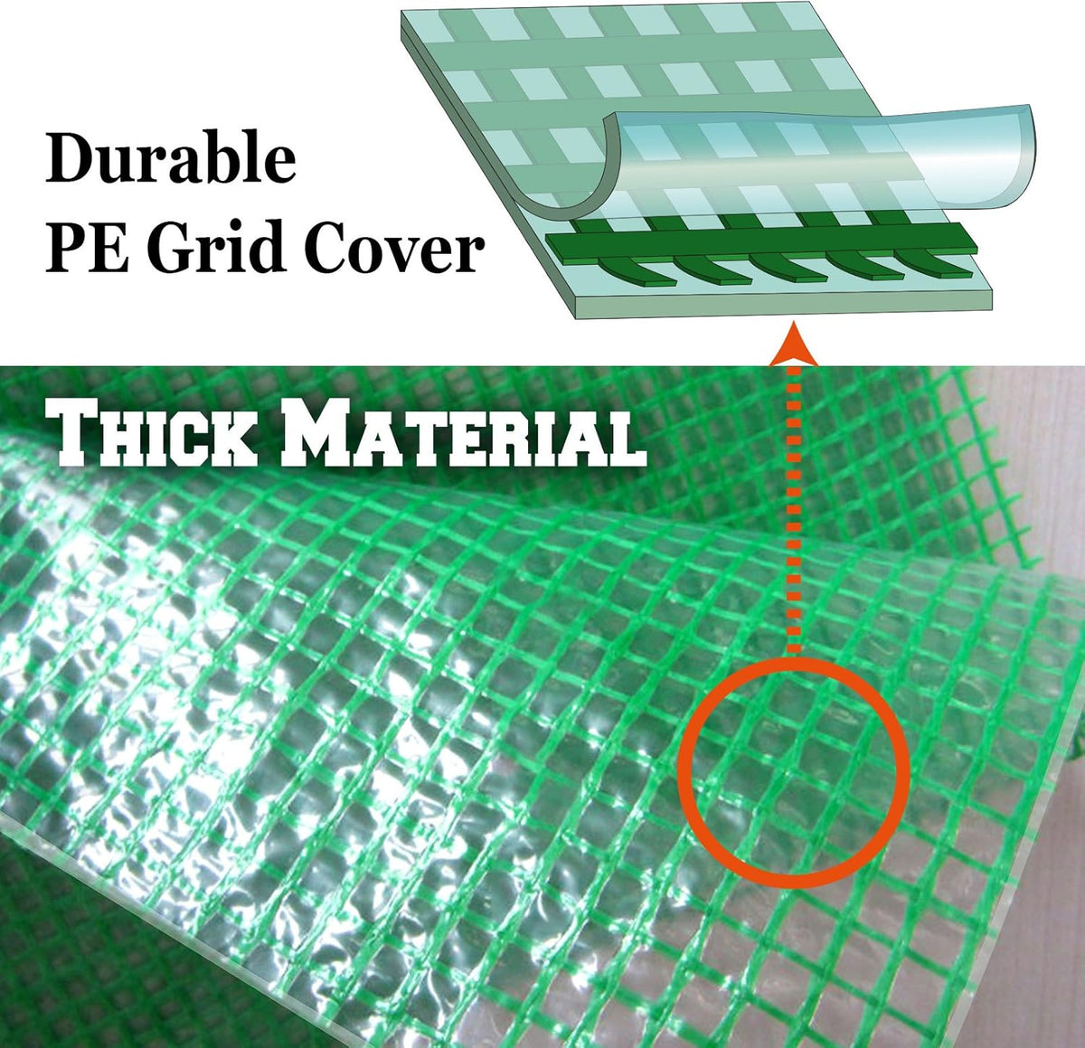 Strong Camel Greenhouse Replacement Covering for Outdoor Larger Hot Garden House , Support Arch