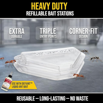 Catchmaster Defiant Reusable Heavy Duty Ant Traps Indoor & Outdoor Refill (8 Pack) – Effective