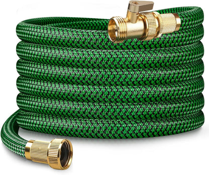 Upgraded Garden Hose 75ft, Non-Expandable Hose, Heavy Duty Kink-Resistant Flexible Water Hose with