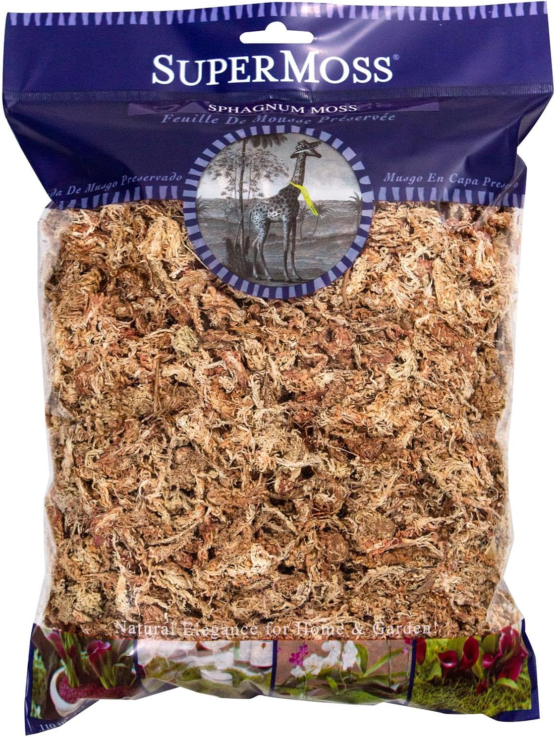 SuperMoss (22306) Orchid Sphagnum Moss, Premium Grade Long Fiber Superior Water Retention for