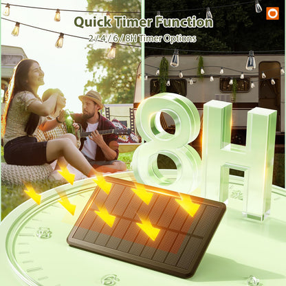 addlon 52(48+4) FT Solar String Lights Waterproof, Remote Dimmable 16+1 LED