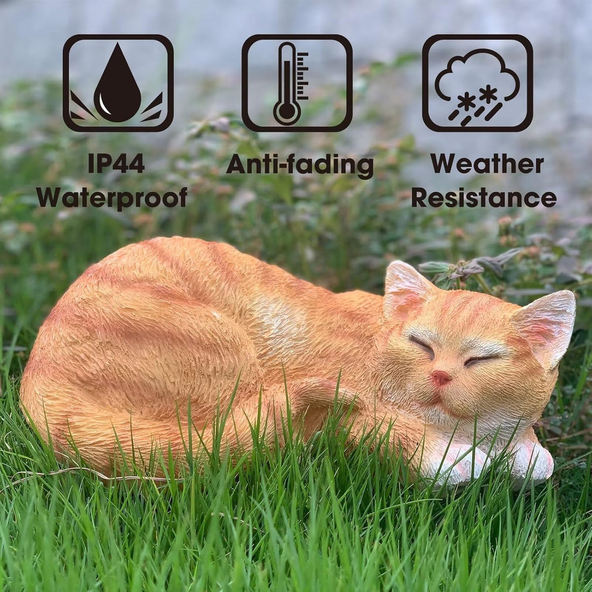 Garden Decor Cat Statue Outdoor Statue, Cat Figurines Garden Statues & Sculpture Decoration