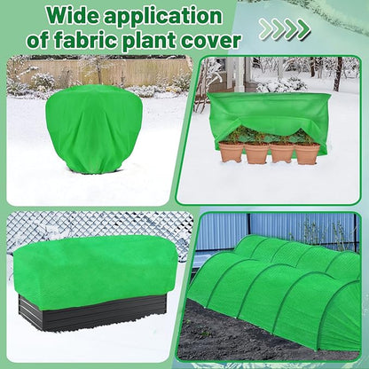 Alphatool 2.0oz/yd² Plant Covers Freeze Protection - 10 x 12 ft Easy of Use Green Winter Plant
