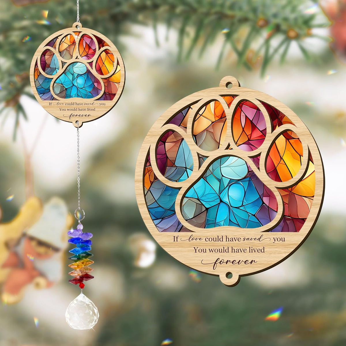 2 Layered Ornament Suncatcher Birthday Gifts for Dog Lover - Pet Memorial Suncatcher - Dogs