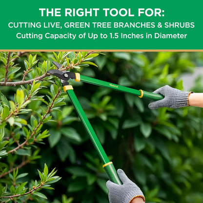 Miracle-Gro 24 in. Bypass Lopper for Tree Branch Trimming and Pruning – Heavy-Duty Branch Cutter
