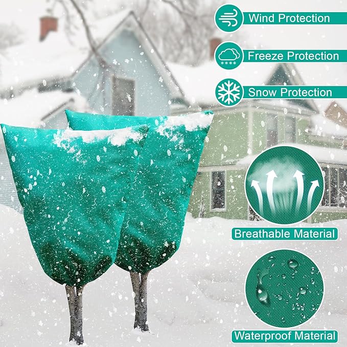 Insoma 2 Packs Plant Covers Freeze Protection 31.5" W X 47.3" H, Outdoor Plants Frost Protection