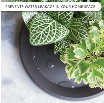 Plant Saucer 6 Pack Drip Trays Planter Pot Base Heavy Duty Plastic Drainage Tray for Indoor