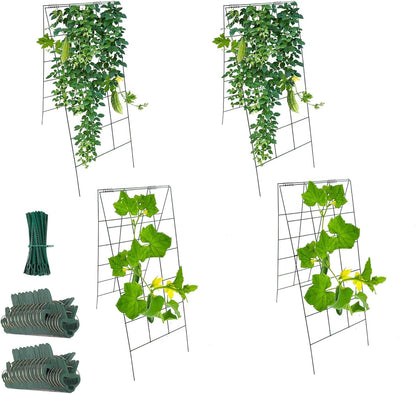 Garden Cucumber Trellis A-Frame Folding Plant Trellis 46 Inch by 18 Inch for Climbing Vegetables