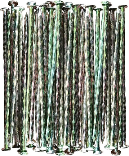 Artificial Turf Stakes Galvanized Metal Spiral Landscape Spikes for Fake Landscaping Grass, 35