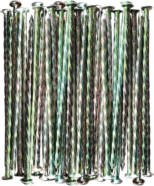 Artificial Turf Stakes Galvanized Metal Spiral Landscape Spikes for Fake Landscaping Grass, 35