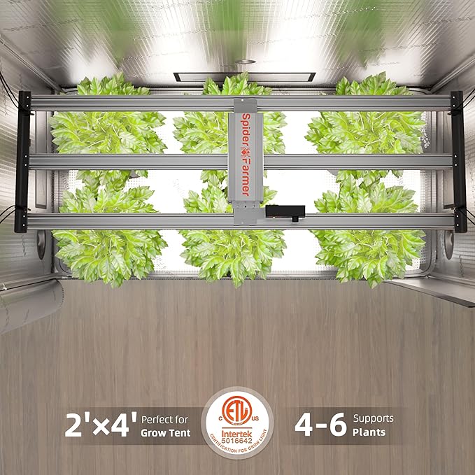 Spider Farmer G4500 Cost-Effective 320W 2x4 Coverage LED Grow Lights, Full Spectrum Dimmable Bar