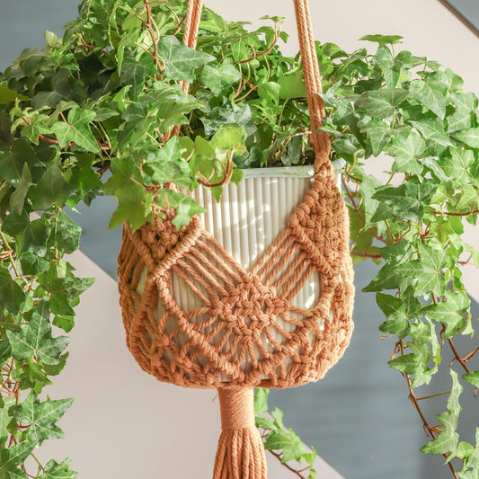 Hanging Planter with Patterns,2Packs Macrame Plant Hangers Indoor Macrame for up to 8 inch Pot