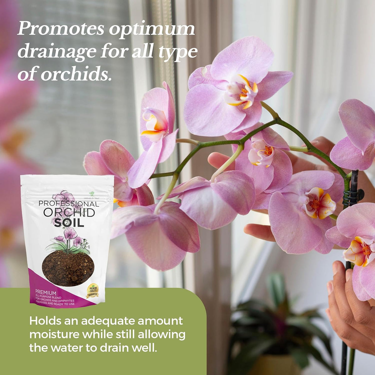Large Bag Orchid Soil Premium All Purpose Blend | Ready to Use for Orchids, Bromeliads, Epiphytic