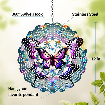 Butterfly Wind Spinner Outdoor - Birthday Gifts for Women, Men, Mom, Father, Garden Decor Gifts