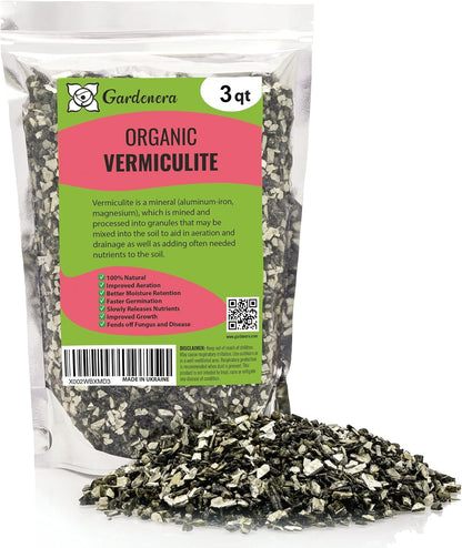 Horticultural Organic Vermiculite for Plants - Medium Grade - Natural Soil Additive for Gardening