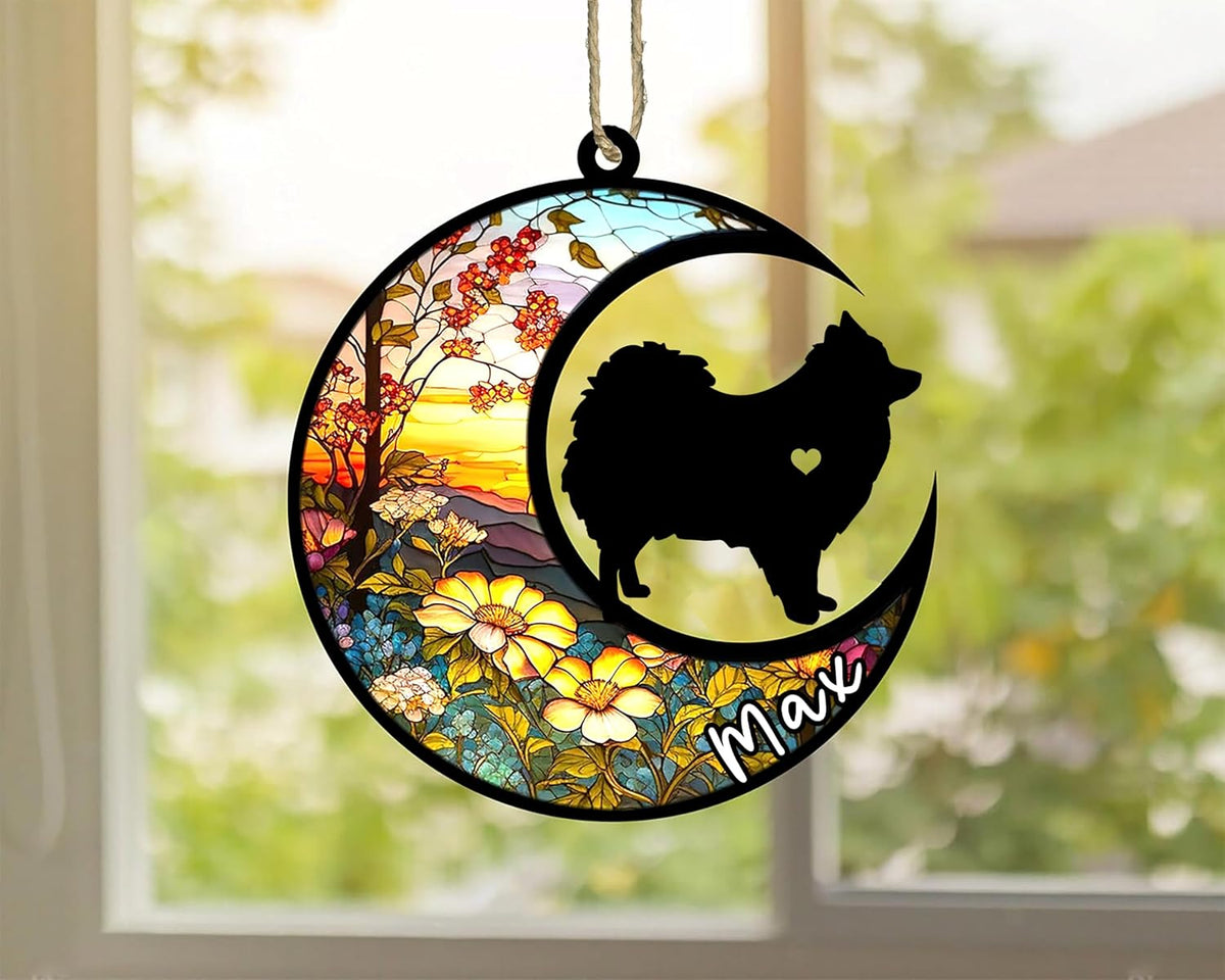 Personalized Dog Memorial, Custom Name Pomeranian Dog Christmas Ornament with Name, Custom Breeds