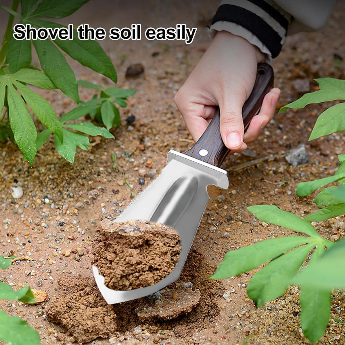 Hori Hori Garden Knife, Garden Tools with Sheath for Weeding,Planting,Digging, Stainless Steel