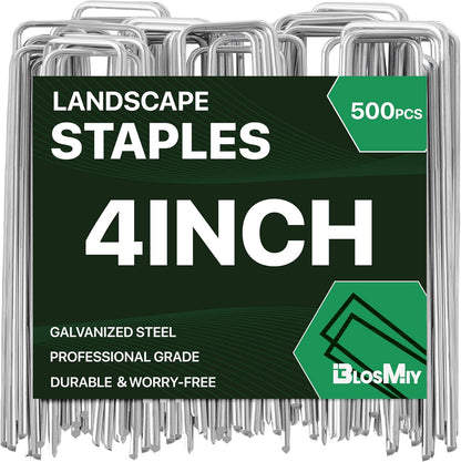 Landscape Staples 4 inch Stakes for Gardening 500 Pack Galvanized Garden Staples for drip