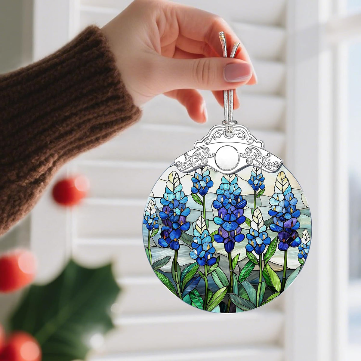 Stained Glass Ornament, Christmas Ornaments, Christmas Decorations for Tree, Holiday Ornament