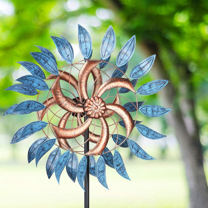 WONDER GARDEN Wind Spinner - 6.2FT Large Wind Sculpture Wind Spinner Metal Windmills for Patio Lawn