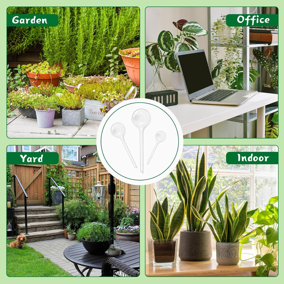 20 PCS Clear Plant Watering Globes,Plastic Self-Watering Bulbs,Self Watering Planter Insert Plant