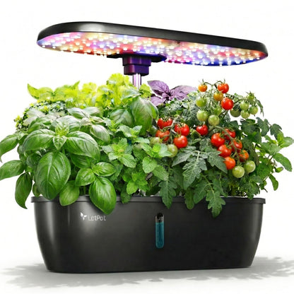 LETPOT Hydroponics Growing System, 12 Pods Indoor Herb Garden Kit with 24W LED Grow Light, 5.5L
