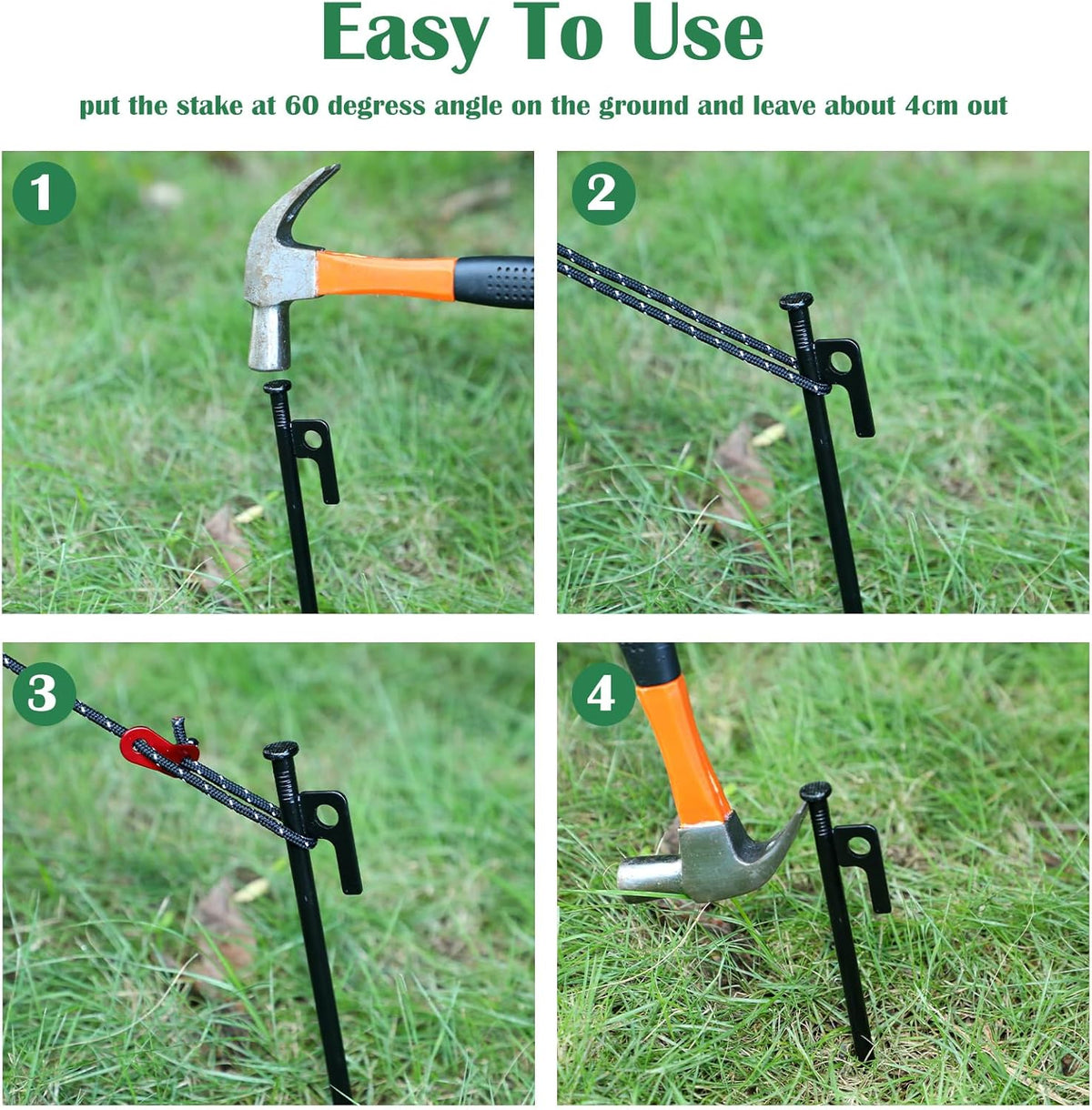 Sintuff 36 Pcs Heavy Duty Tree Stake Kits Stake and Support for Young Leaning Tree Anchor