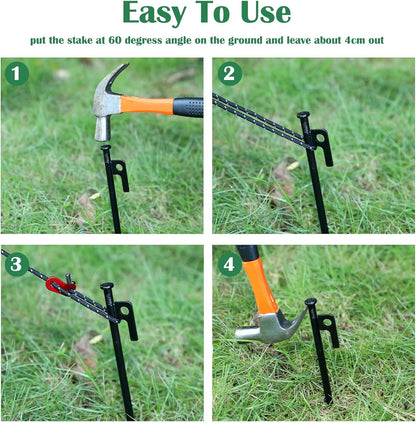 Sintuff 36 Pcs Heavy Duty Tree Stake Kits Stake and Support for Young Leaning Tree Anchor