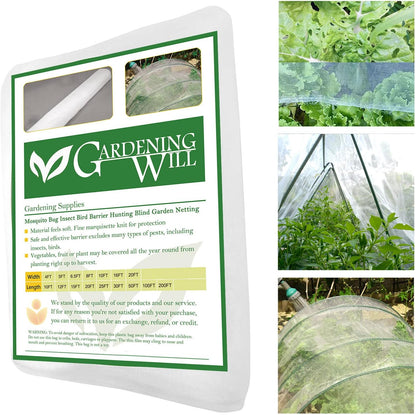 8x50Ft Mosquito Bug Insect Bird Fine Mesh Net Barrier Hunting Blind Garden Screen Netting for