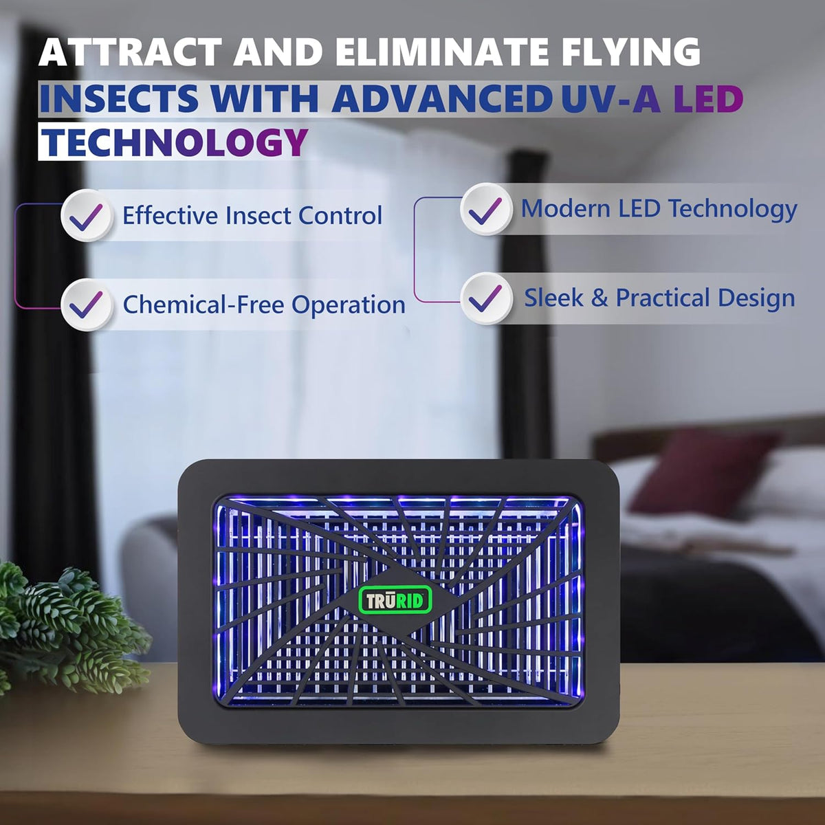 Bug Zapper Indoor, Electric Mosquito Zapper, Fly Traps (UV-A LED), Indoor Mosquito Killer