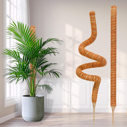 2 Pack 48 Inch Moss Pole Monstera Plant Support, Coir Moss Poles for Climbing Indoor Plants