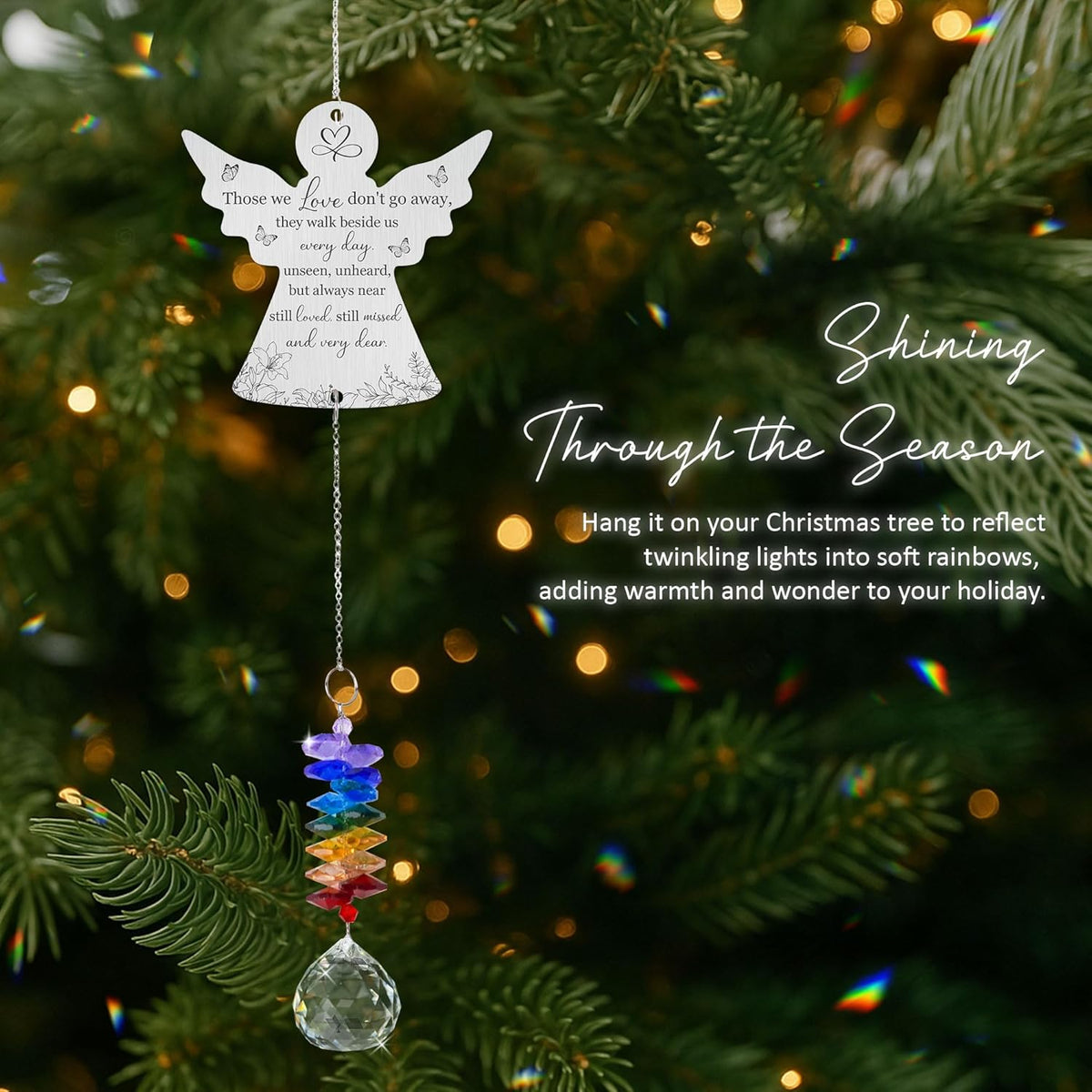 Memorial Suncatcher Ornament - Those we Love Don't go Away - Sympathy Gift for Loss of Loved One
