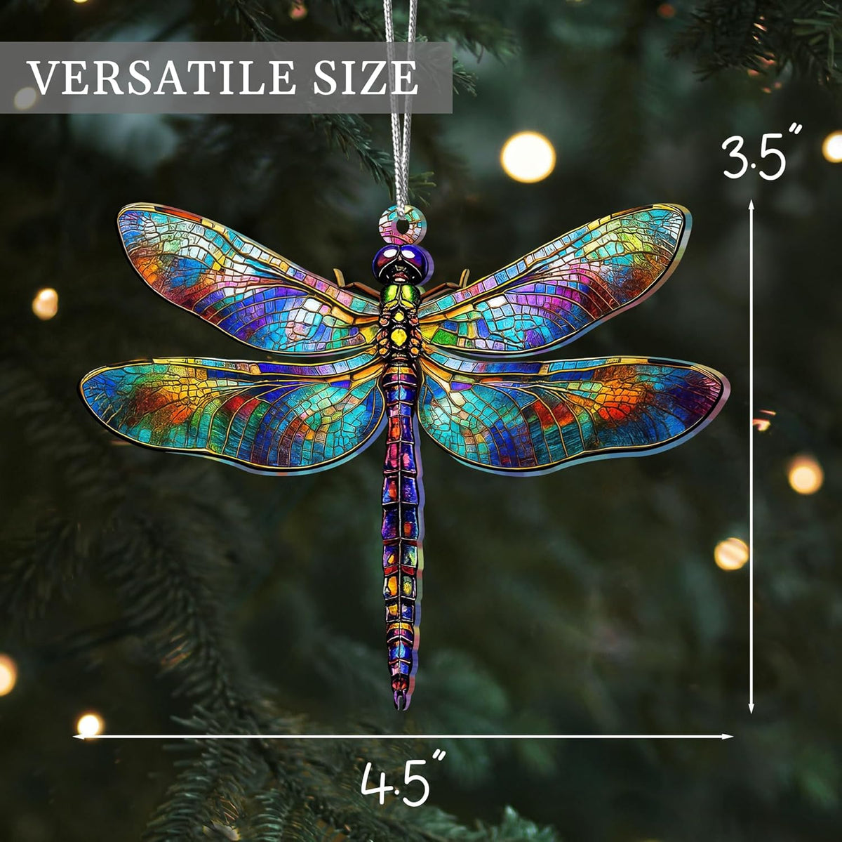 Dragonfly Gifts for Women, Dragonflies Decor Suncatcher Effect, Dragon Fly Stained Glass Effect