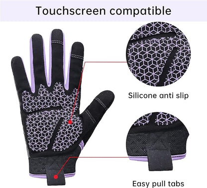 HANDLANDY Women Safety Work Gloves Utility Touch Screen Working Grip Glove for Yardwork Gardening