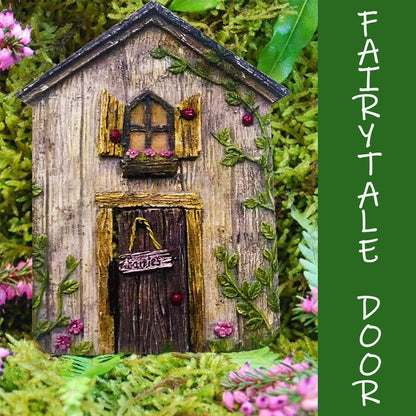 Enchanted Fairy Door for Tree Trunks - Weather-Resistant Miniature Garden Decor, 6-Piece Whimsical