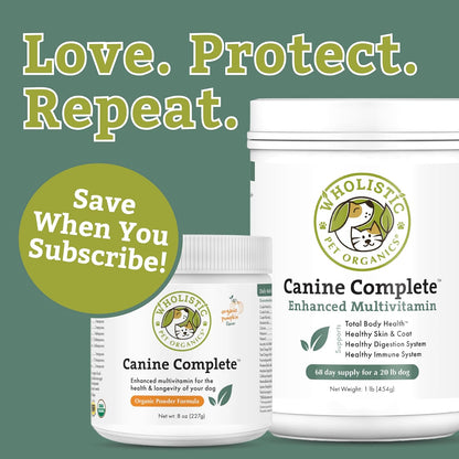 Wholistic Pet Organics Canine Complete - Dog Multivitamin Powder - 4 Lb - Daily Dog Vitamins and