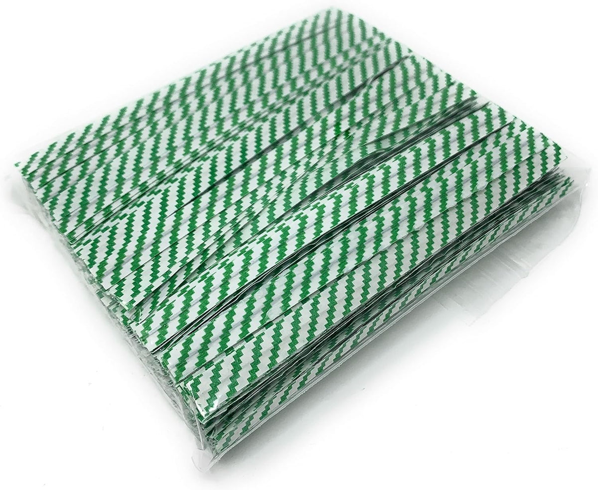4" Length Twist Ties, 500 Green White Plastic Coated, No Rip, Paper Ties Cello General Use, Party