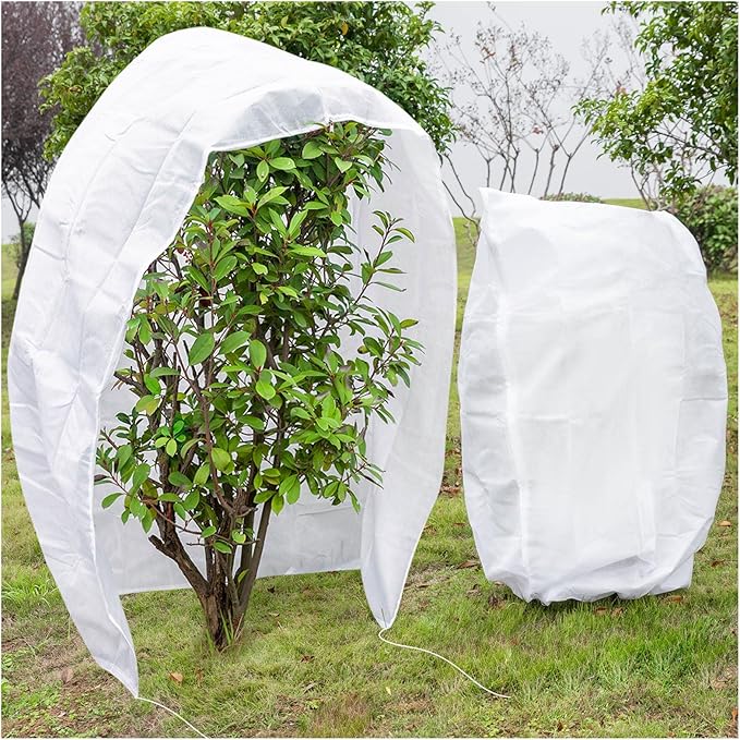 2 Pcs Plant Covers Freeze Protection, Frost Cloth Plant Freeze Protection, Frost Covers for Outdoor