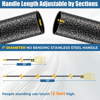Fruit Picker Pole Tool – Ladder-Free Harvesting Aid, Safe for Elderly and Children, Durable