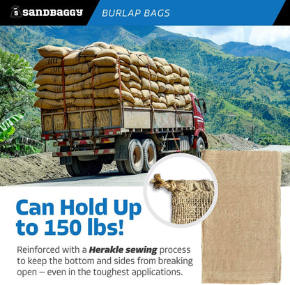 Sandbaggy Burlap Bags Large 24" x 40" - Potato Sack Race Bags for Kids & Adults | Perfect Birthday