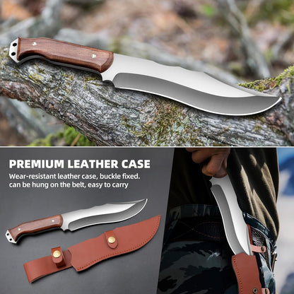 Outdoor Short Machete with Sheath for Cutting Trees, for Yard Work and for urvival Machete Ideal